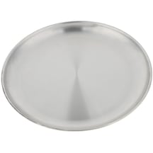 Homyl Paslanmaz Çelik Yuvarlak Tabak Bulaşık Kamp Piknik 26cm Gümüş