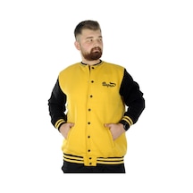 Mode Xl Büyük Beden Erkek Kolej Mont Süper 22614 Hardal 001