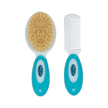 Sevi Bebe Art-401 Naturel Fırça Tarak Seti Mavi