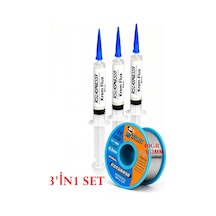 Rslasm8559 Krem Flux 5 Cc 3 Lü Set + 40 G 0,3 Mm Lehim Teli Elektronik Lehimleme Seti Tk25