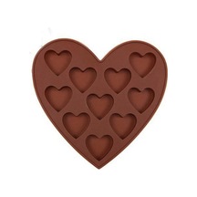 Nikita Silikon Buz Küpü Tepsi Kolay Maker Kalp Şekli Küpler Kalıp Sevgililer Hediye Kahverengi