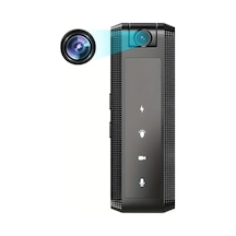 Chuangyinshop Mini Kamera Yerleşik Mikrofon 1080p Titreşim Önleyici Gürültü Azaltma Youtube Vlog Toplantı Seyahat Siyah