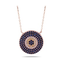 Kuyumcudukkani Zincirli"nazar Boncuklu"kolye-37208-r-m Rose Gold