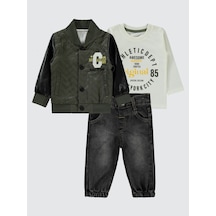 Concept Erkek Bebek 3'lü Takım 6-18 Ay Yeşil Yeşil