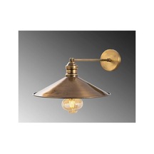 Vintage Mat Eskitme Gold Duvar Apliği Retro Rustik Metal Gövdeli E27 Lamba Siyah