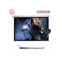 Ax-24 240x200cm Siyah Fonlu Storlu Kilitleme Mekanizmalı Projeksiyon Perdesi, Beyaz