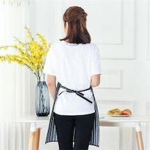 Unisex Anti Yağ Pişirme Yular Önlük Şerit Baskılı Restuarant Garson Önlüğü Mutfak Aksesuarları 4