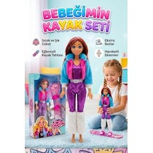 Elonna Urban Life Kayakçı Moda Bebeği - Snowboard Ve Kışlık Aksesuarlı 30 Cm Oyuncak Bebek
