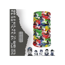 E Taktik Retro Köpek Desenli Boyunluk Dikişsiz Tüp Maske Buff Baf Saç Bandı Uv+50 Yansıtıcı 4 Mevsim Yarı Termal Üründür Çok Renkli - 916434624 Çok Renkli