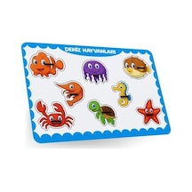 Deniz Hayvanları Temalı 8 Parça Ahşap Puzzle Eğitici