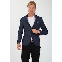 Sposo 5135 Dar Kalıp Kareli Antrasit Erkek Blazer Ceket Antrasit