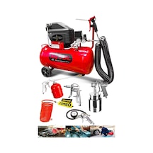 Ençok Tercih Edilen 2hp 50 Lt Full Pakethava Kompresörü Boya,lastik,mazot Temizleme 5pcs Havalı Kit