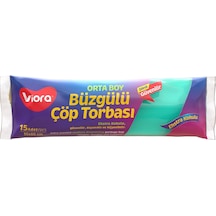 Viora Vrp-140 Büzgülü Çöp Torbası Orta Boy 55 x 60 CM 15 Adet
