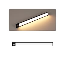 Sones Akıllı Otomatik İnsan Vücudu İndüksiyon Kablosuz Led Lamba 60cm Siyah + Sıcak Işık