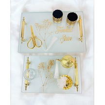 Radiant Şeffaf Söz Nişan Tepsisi Gold Gold