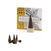 Deepika Masala Agarbatti Pure & Natural Incense Konık Tütsü Şelale Geri Akışkanlı White Sage