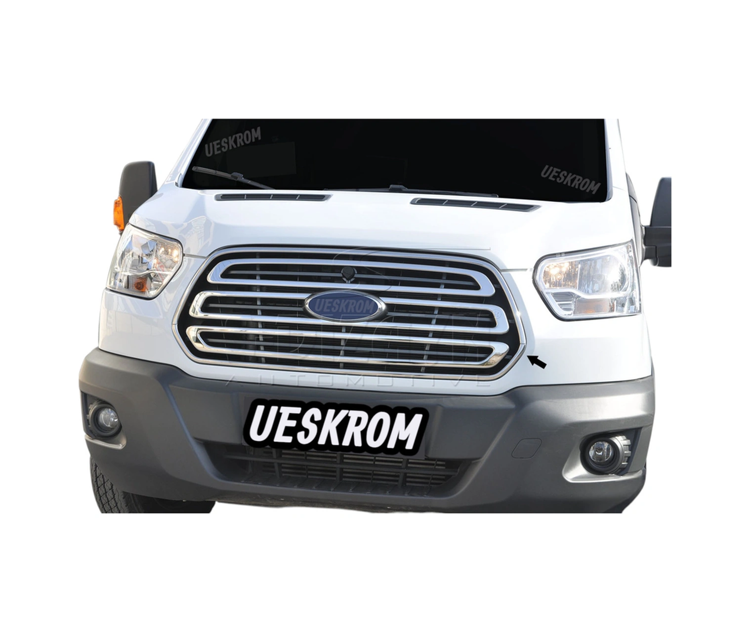 Ueskrom Ford Transit Krom Panjur Çerçevesi 2013-2018 Uyumlu 2 Prç.