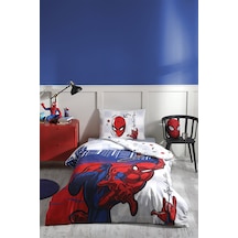 Özdilek  Spiderman Blue Tek Kişilik Disney Lisanslı Lastikli Fitted Çarşaf Çocuk Nevresim Takımı