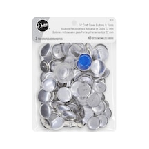 Dritz Kapak Düğmesi Kiti Boyut 36 Şablon, Aletler Ve Düğmeler Bağlantı Elemanları İçerir, 7/8", 60ct, Yok Genel