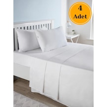 Otel Çarşafı Ekonomik Tek Kişilik Beyaz 180x235 Cm 4'lü