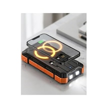 Solar Destekli Powerbank 20000 Mah Yüksek Kapasiteli Kablosuz Şarjlı Taşınabilir Batarya Renk Renk