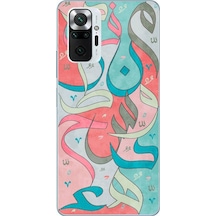 Redmi Note 10 Pro Uyumlu Arapça Harfler Baskılı Silikon Kılıf Renkli