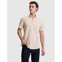 Pierre Cardin Erkek Bej Gömlek Kısa Kollu 50320916-vr011