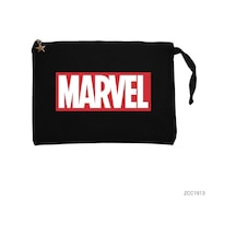 Zepplin Giyim Marvel Classic Siyah Clutch Astarlı Cüzdan / El Çantası