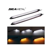 Evrensel 12 V Gündüz Sürüş Çalışan Işık Drl Araba Sis Lambası Esnek Şerit Işıklar Su Geçirmez Sıralı Akış Dönüm LED Far 54156671