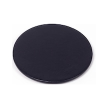 Hakiki Kuzu Derisi Oval Bardak Altlığı Siyah