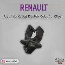 Autopit 3d Renault Uyumlu Kaput Destek Çubuğu Klipsi Kaput Klipsi