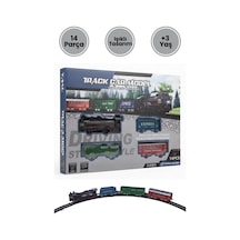 Pilli, Işıklı 14 Parça Oyuncak Tren Seti - Track Car Model