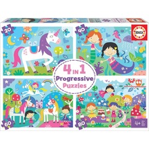 Educa Puzzle 20-40-60-80 Parçafantasy Arkadaşlar 18905