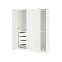 Ikea Beyaz Sağlam Kapaklı Gardırop 150x60x201 Cm