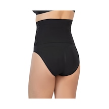 Siyah Mı Emay 2090 Önü Dantelli Yüksek Bel Slip Korse Siyah