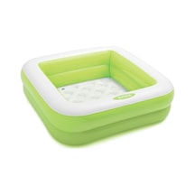 İntex Mini Kare Havuz Yumuşak Şişme Taban 85x85x23 Cm 3 Adet Çok Renkli