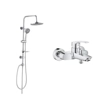 Grohe Eurosmart Tek Kumandalı Banyo Bataryası 33300003 Ve Tema 53230 Tondo Tepe Duş Seti Krom