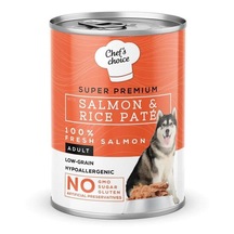 Chef's Choice Tahılsız Somonlu Pirinçli Ezme Konserve Köpek Maması 400 G