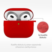 Airpods 3 Lansman Silikon Kılıf Kırmızı
