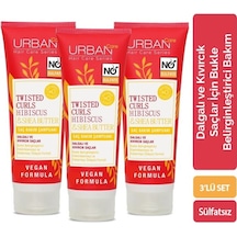 Urban Care Twisted Curl Hibiscus & Shea Butter Saç Bakım Şampuanı 3'Lü Set