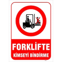 Forklifte Kimseyi Bindirme Levhası Levha Vim 016 35x50 Cm Dekota 3 Mm