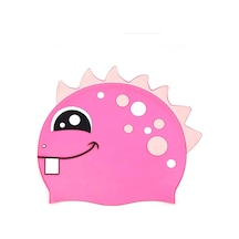 Sones Çocuk Karikatür Dinozor Rahat Silikon Yüzme Kap Pembe