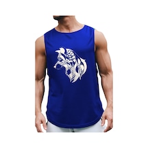 Bluu Mandalaw Kolsuz Sporcu T-shirt Tank Top Spor Atlet