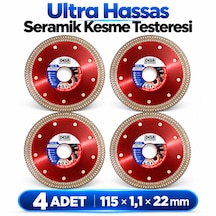 4 Adet Ultra Hassas Seramik Kesme Taşlama 115 Mm Granit Fayans Mermer Cam Elmas Kesme Testeresi