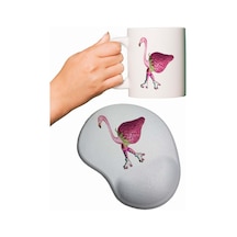 Flamingo Girl Baskılı Mouse Pad + Kupa Bardak Mug Mousepad