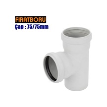 Fırat Pvc Te Çatal 75/75mm, Te Çatal, 1 Adet