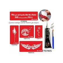 Hint Kınası Ve Şablonla Geçici Dövme Yapma Seti Set 40