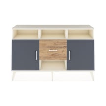 Arges Konsol 5 Raflı Tek Çekmeceli 2 Kapaklı 132x30x83 Aytaşı-antrasit/çam Antrasit/çam
