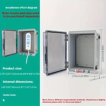 Willowhaven Şeffaf Abs Su Geçirmez Güneş Enerjisi Kutusu 22x17x11 Cm