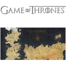 Game Of Thrones Westeros Map Glass Poster